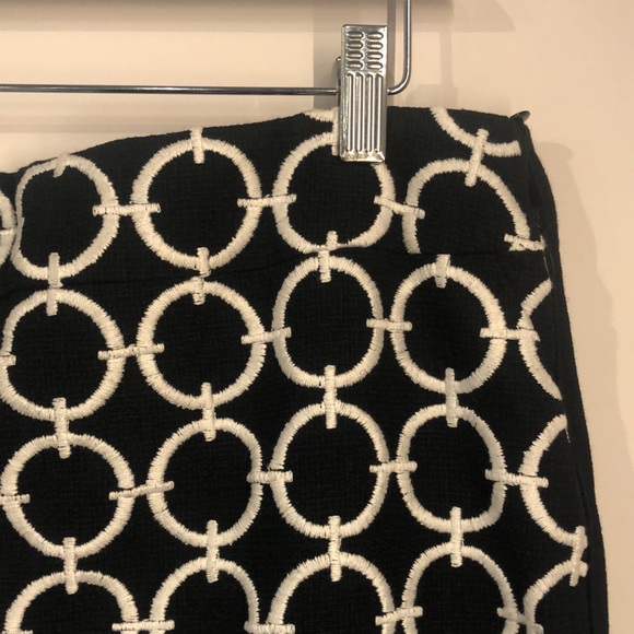 Escada Black and White Geometric-Jacquard Pencil Skirt - Picture 3 of 7